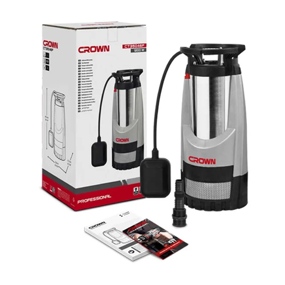 Pompa Sommersa CROWN CT35046F 1200W per Acque Chiare.webp