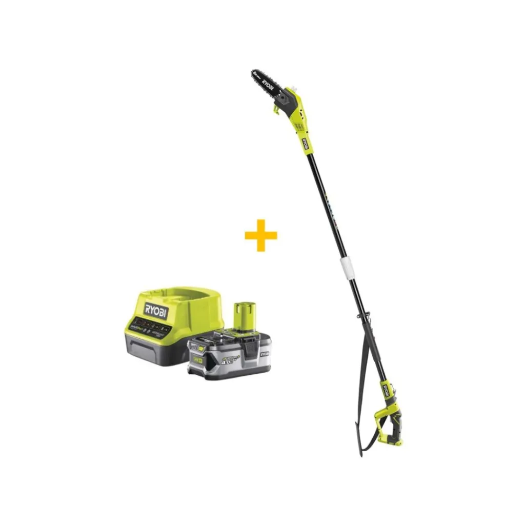 Potatore a Catena Telescopico Ryobi OPP1820 - 18V, Barra 20cm, con batteria 4 AH e caricabatteria.webp