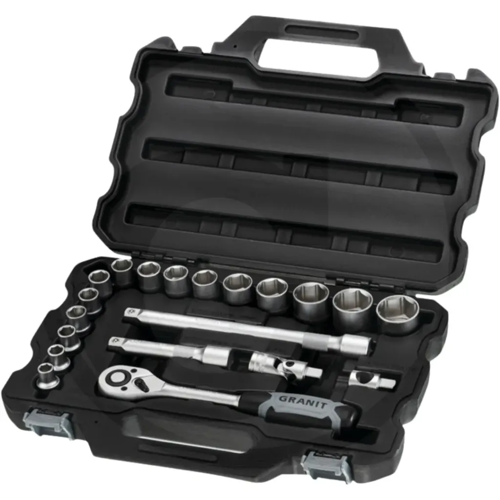 Set Chiavi a Bussola Professionale 1/2" - 20 Pezzi BLACK EDITION Alta Qualità