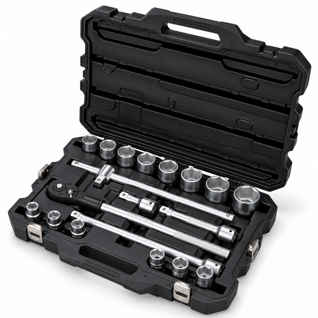 Set di bussole 3/4" 19 pezzi Granit Black Edition