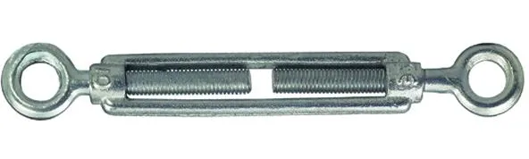 Tenditore a 2 Occhi M10 in Acciaio Zincato Tendicavo per Tiranti e Funi