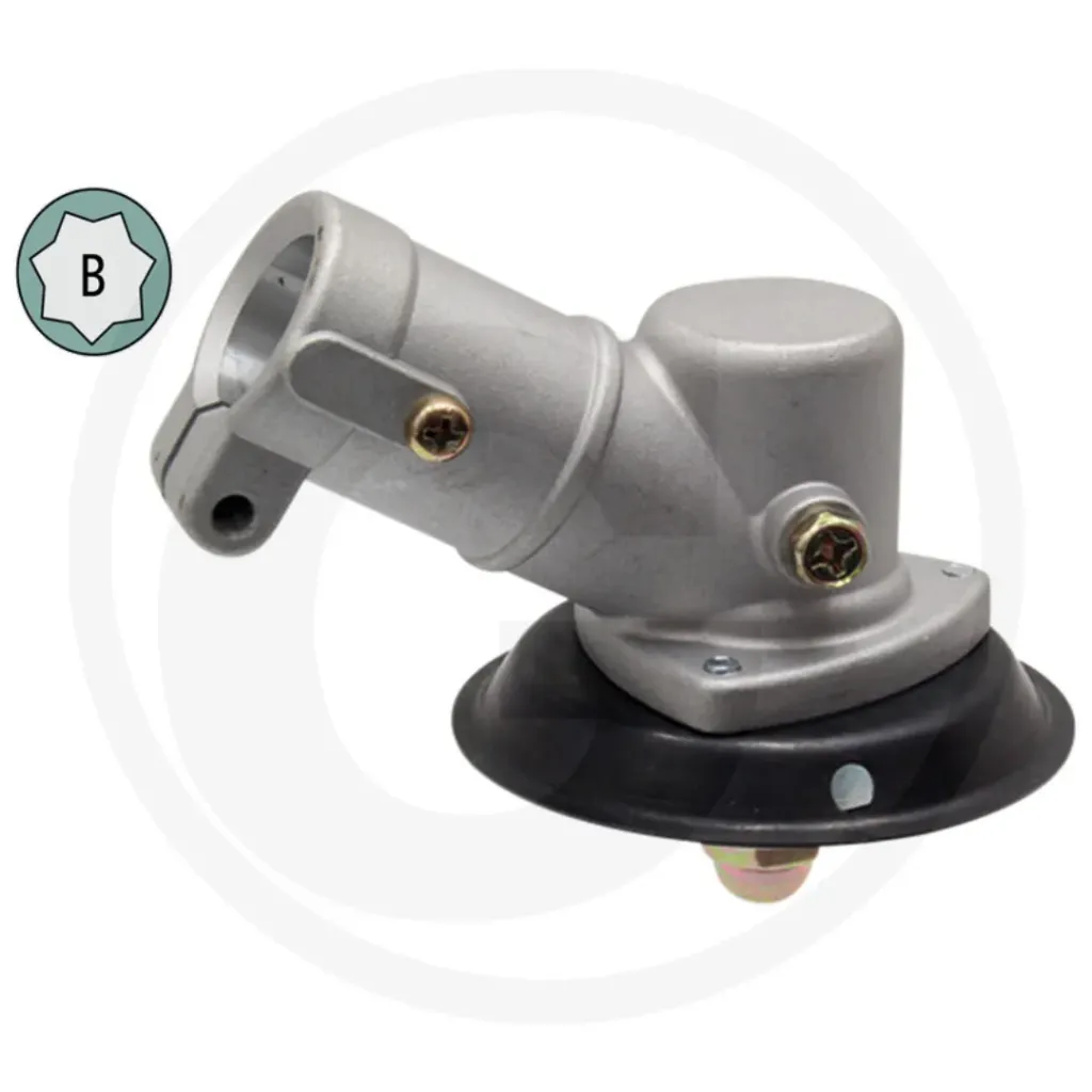 [13271610] Testina di Rinvio per Decespugliatore - Ingranaggio a 7 Denti Stellare, Tubo 25 mm, Made in Germany