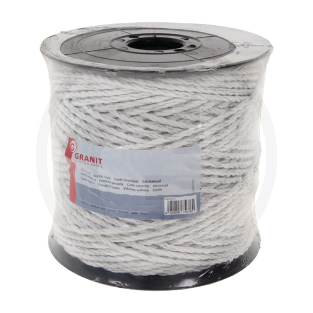 Corda Elettrica per Recinto Elettrico 200Mt X 6Mm 3 Conduttori