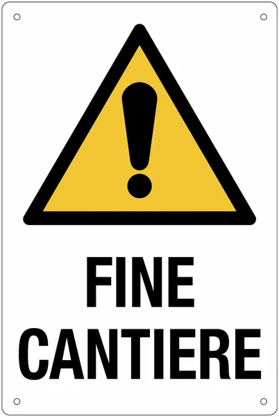 [1063276] Cartello Fine Cantiere 60x40 cm Polionda | Segnaletica Edile