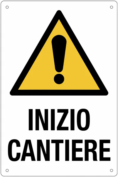 [1063274] Cartello Inizio Cantiere 60x40 cm Polionda | Segnaletica