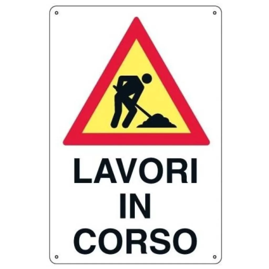 [1063275] Cartello Lavori in Corso 60x40 Polionda | Segnaletica