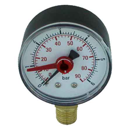 [7226802] Manometro radiale 0-6 bar attacco 1/4 pollice diametro 50 mm
