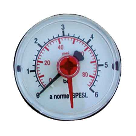 [7227002] Manometro posteriore 0-10 bar attacco 1/4 pollice diametro 50 mm