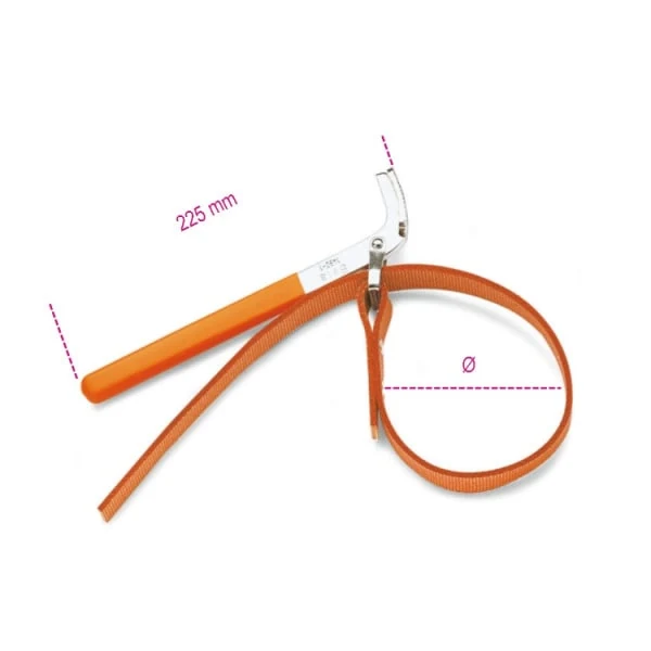 Chiave a nastro Beta 1490/2 per filtri olio fino a 240 mm