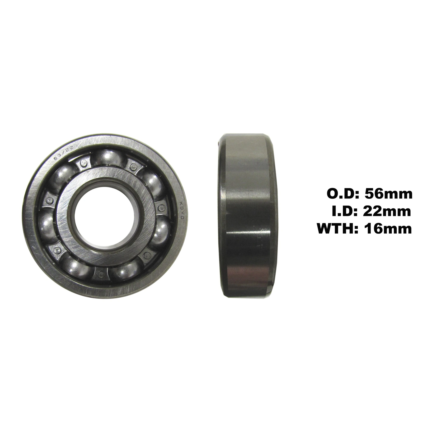 Cuscinetto KOYO 63/22C3 22x56x16 mm radiale aperto gioco C3