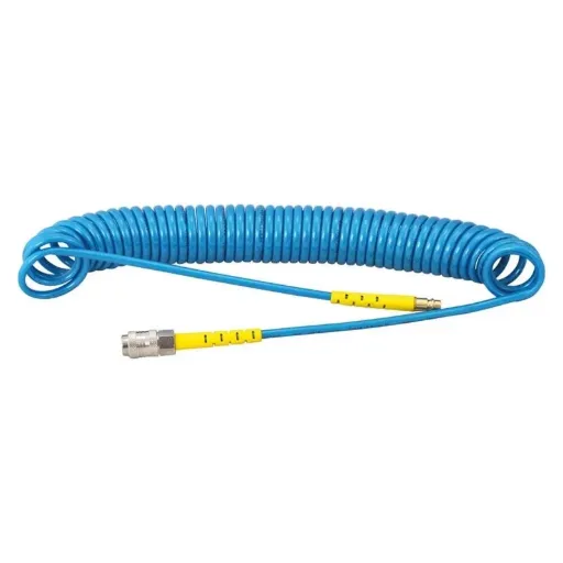 Tubo a Spirale Aria Compressa in Poliuretano 8X5 mm Raccordato 12 Mt